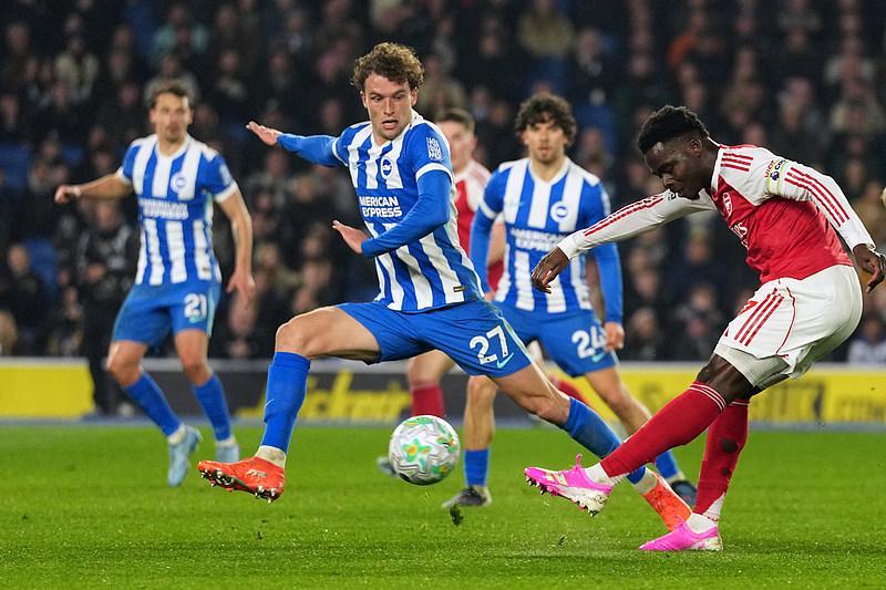 星空官网-阿森纳1-0布莱顿 萨卡建功